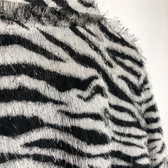 Vintage come n see zebra shabby eyelash swing cardigan duster Medium - Picture 5 of 11